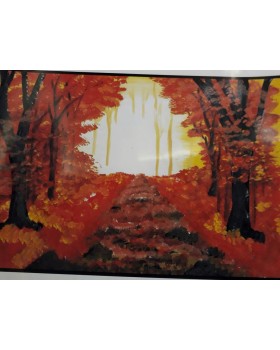 AUTUMN MISTY SUNRISE (CANVAS) WITH FRAME (TIGAR)-11"X15"
